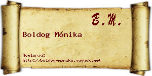 Boldog Mónika névjegykártya